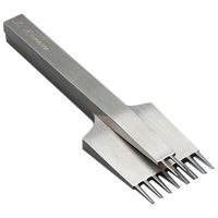 High Quality Sharp Leather Chisel French Style Pricking Iron Die-Steel Leather Punching Tool Polish-3.85Mm