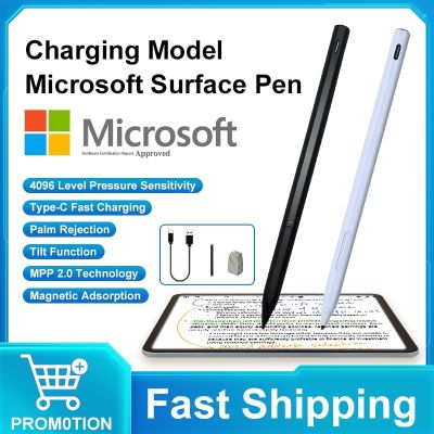 ปากกาสไตลัสสำหรับ Microsoft Surface Pro X 9 8 7 6 5 4 3 Go แล็ปท็อปสตูดิโอ MPP2.0การปฏิเสธฝ่ามือปากกาแม่เหล็กหน้าจอสัมผัส