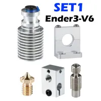 Mellow ชุดหัวฉีดเครื่องอัดรีดแหล่งความร้อนหัวเจ3 V6โลหะทั้งหมดสำหรับ Aquila Ender 5 Hotend ชิ้นส่วนเครื่องพิมพ์3d