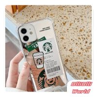 เคสโทรศัพท์มือถือ เคสโทรศัพท์  ปิดด้านหลัง ลายการ์ตูน Starbucks iPhone11 XR 7 8 6 6s Plus 14 13 12 Pro X XS MAX SE