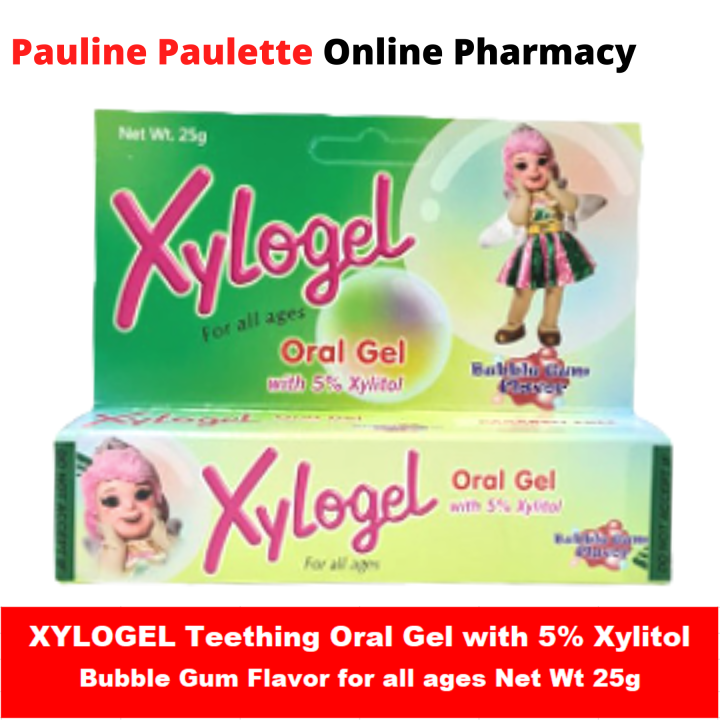 XYLOGEL Teething Oral Gel with 5 Xylitol Bubble Gum Flavor for all