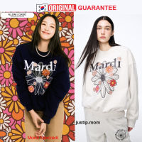 แท้ / พร้อมส่ง Mardi Mercredi SWEATSHIRT FLOWERMARDI BLOSSOM NAVY WHITE OATMEAL BLACK ของแท้ 100%