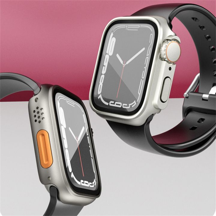เปลี่ยนเป็น-ultra-49มม-สำหรับ-apple-watch-case-8-7-45มม-41กระจกเทมเปอร์ลักษณะฝาครอบสำหรับ-i-watch-6-se-5-4-44มม-40มม-อัพเกรดเป็น-ultra