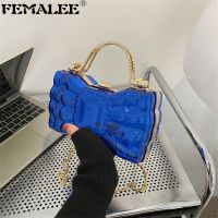 【YF】 FEMALEE Women Transparent  Acrylic Box Evening Bags Luxury Designer Bow Metal Handle Clutch Purses And Handbags Wedding Party