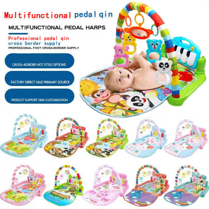 Baby Music Rack Play Mat with Piano Keyboard Early Education Gym