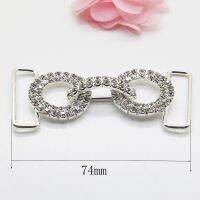 【CW】♣▥  Shipping 2pcs / lot 74mm Rhinestones Rhinestone buckles bikini connector.