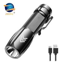 2023✐﹍ Mini LED Flashlight Built-in 1200mAh Lithium Battery Emergency Torch Waterproof Camping Light USB Rechargeable Camping Lantern