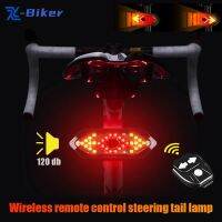 ✤► 1/2PCs Bicycle Turn Signal Light with Loud Horn Wireless Remote Control USB Rechargeable Rear Bike Taillights for Scooters MTB