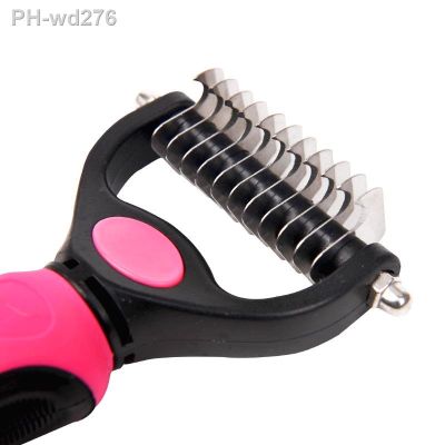 Pet Fur Knot Cutter Dog Grooming Shedding Tools Pet Cat Hair Removal Comb Brush Double Sided Pet Supplies