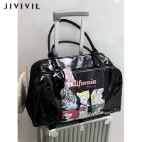 JIVIVIL Retro Niche Y2K สาวร้อนพิมพ์กระเป๋าถือหญิง 2022 ใหม่กระเป๋าสะพายไหล่ความจุขนาดใหญ่กระเป๋าฟิตเนสกระเป๋า