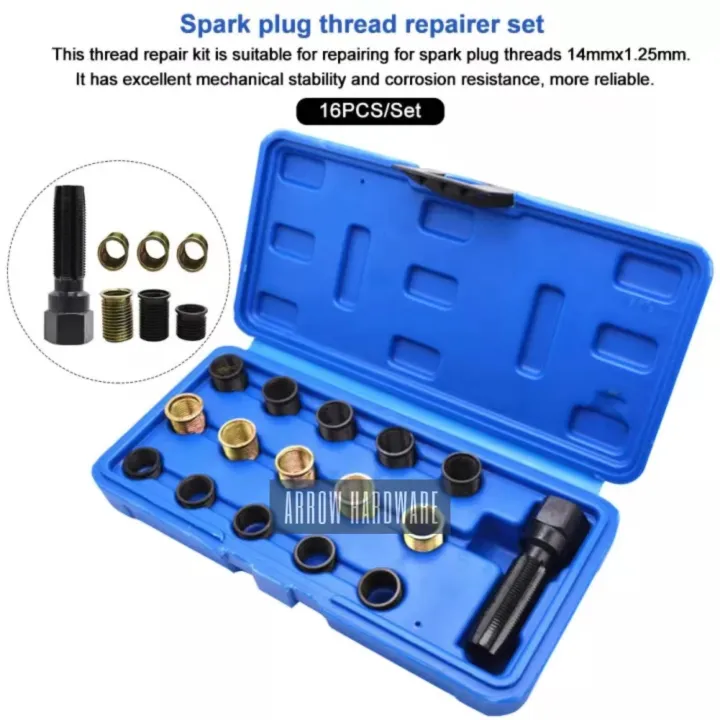 16pcs/set Thread Repair Kit Practical Rethreading Car Maintance Restore ...