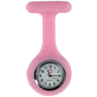 Pink Nurses Brooch Silicone Rubber Tunic Fob Watch