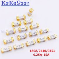 100%-ใหม่0451 1808/2410 SMD 0.25A/0.5A/0.75A/1A/1.5A/2A/3A/3.15A/4A/5A/6.3A/7A/8A/10A/12A/15A ฟิวส์ระเบิดเร็ว250mA/500mA/750mA