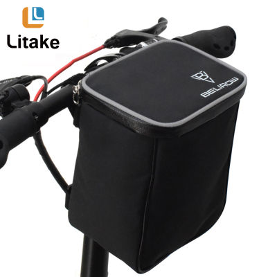 จักรยานไฟฟ้าที่นั่งด้านหลังถุงเก็บ6L ความจุขนาดใหญ่กันน้ำชาร์จกระเป๋าท้ายออแกไนเซอร์สำหรับรถจักรยานยนต์