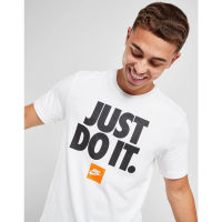 เสื้อยืดลําลอง ผ้าฝ้าย แขนสั้น พิมพ์ลาย Just Do It Core ทรงหลวม สไตล์สตรีท แฟชั่นสําหรับผู้ชาย