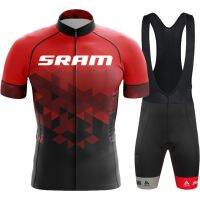 ZZOOI NEW 2022 SRAM Team Cycling Jersey Sets MTB Bicycle Bike Breathable shorts Clothing Cycling Suit 20D GEL