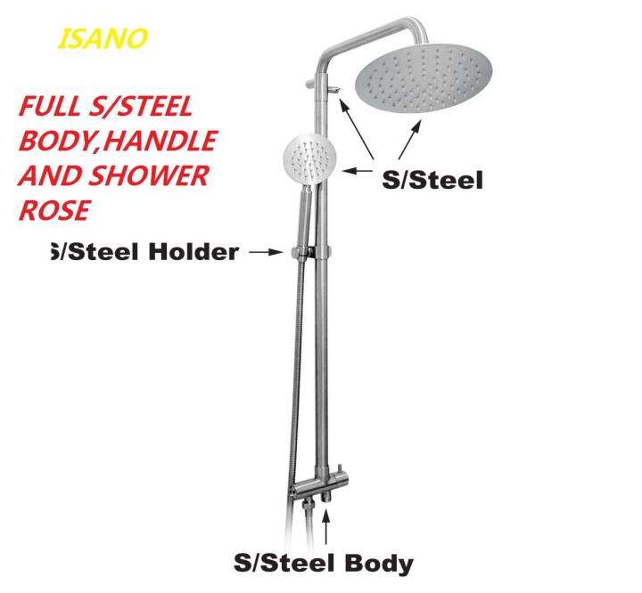 ISANO STANDING SHOWER SET 1903ES FULL S STEEL SET Lazada