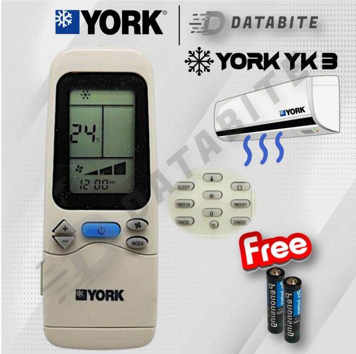 York YK03 Air Conditioner Remote Control York YK03 Air Conditioner