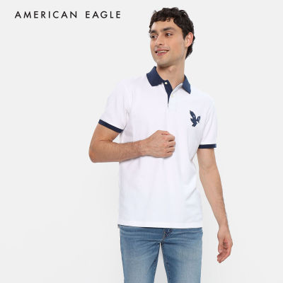 American Eagle Pique Polo Shirt เสื้อโปโล ผู้ชาย (NMPO 017-3081-100)
