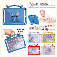 Cute 3D Cartoon Stitch StellaLou Rabbit Pikachu Mickey Minnie Donald Duck Pattern Soft Silicone Case With Stand Kids Handle Lanyard Tablet Cover Case for new ipad mini air pro 1 2 3 4 5 6 7 8 9 9.7 10.2 10.5 10.9 11 2017 2018 2019 2020 2021