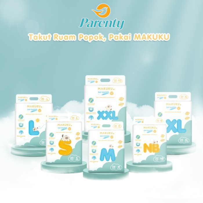 MAKUKU SAP Diapers Comfort Fit Ukuran NB/S/M/L/XL/XXL Popok Bayi Makuku ...