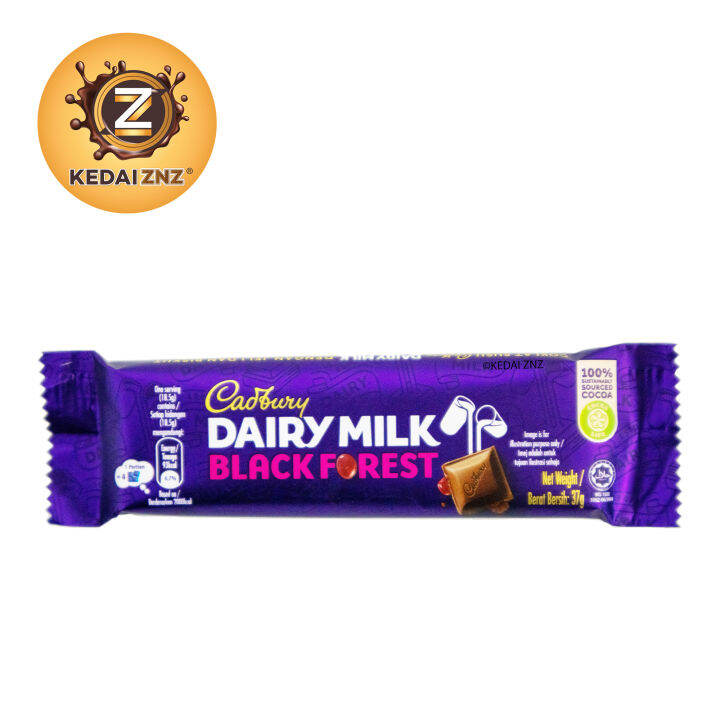 Chocolate Cadbury Dairy Milk BLACK FOREST Chocolate Bar 37g Coklat Lazada