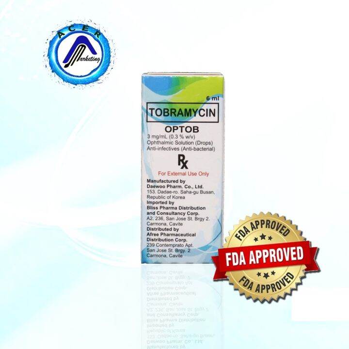 TOBRAMYCIN (OPTOB) 3mg/ml Eye Drops For Pets Cat/ Dogs/Human Eye