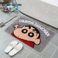 60/80Cm Crayon Shin-Chan Bathroom Absorbent Mats Anti-Slip Mats Quick-Drying Household Foot Mats Carpet Cartoon Anime Plush Toy