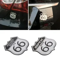 New 1PC 3D Car Emblem Badge Sticker Decal Metal Route 66 For Cadillac US SRX Ford