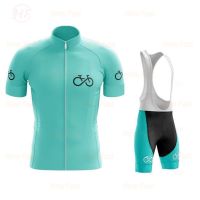 ZZOOI 2023 Team Summer Short Sleeve Cycling Jersey Set Breathable MTB Mountain Racing Bike Jersey Bib Shorts Men Cycling Clothings