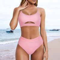 2023 Swimsuit Woman New High Waist Push Up Bikinis Set Swimwear Female with Padded Bathing Suit Chest Hollow Design Swimwear