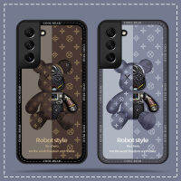 Nlwvx เหมาะสำหรับ S22 Samsung S22เคสโทรศัพท์พิเศษ + ลายหมีกาแล็คซี่หนังแบรนด์อินเทรนด์ระดับไฮเอนด์กันตกแพ็คเต็มรูปแบบ