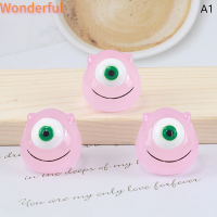 ?【Lowest price】Wonderful จี้3D รูปการ์ตูนสัตว์ประหลาดตาโตน่ารักเรืองแสงพวงกุญแจสุดสร้างสรรค์อุปกรณ์ตกแต่งรถยนต์แบบ DIY