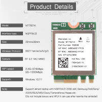 Wi-Fi อะแดปเตอร์6E MediaTek MT7921k 1800Mbps Tri-Band 2.4G5G6G Bluetooth 5.2 M.2NGFF การ์ดไร้สายสำหรับแล็ปท็อปและเดสก์ท็อป