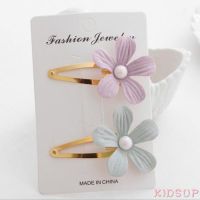 ✨KIDSUP Cute Girls Pearl Flower Hair Clip Bohemia Hair Accessories