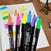 Java Duplex Original Colors 2 หัว ปากกาไฮไลท์ เซ็ต 5 สี (โทนสีสะท้อนแสง)