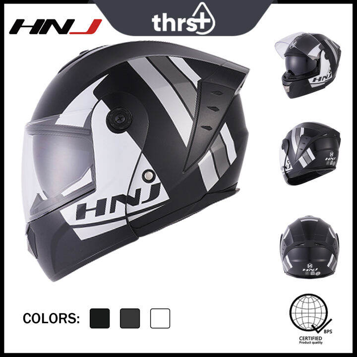 HNJ Helmet Motorcycle Full Face original Dual visor Modular Helmets W