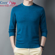 Áo Len Nam Dài Tay Cozy Up, Áo Len Dệt Kim Cổ Tròn, Mỏng, Màu Trơn