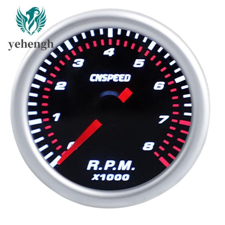 cnspeed-เครื่องวัดรอบเครื่องยนต์-0-8000-rpm-12v-สีขาว-52มม-สําหรับรถยนต์