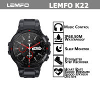 LEMFO K22สมาร์ทนาฬิกา400Mah แบตเตอรี่ขนาดใหญ่ Music Play ฟิตเนส Tracker บลูทูธกีฬา Smartwatch 2021การตรวจสอบสุขภาพสมาร์ทนาฬิกาผู้หญิงผู้ชายสมาร์ท