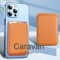 Caravan Crew Phone card holder back Leather Wallet with MagSafe ซองหนังแม่เหล็กติดด้านหลังของ