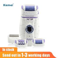 COD Kemei 3 In 1เครื่องกำจัดขนไฟฟ้าสำหรับผู้หญิงอิเล็กทรอนิกส์หญิงเครื่องกำจัดขนที่โกนขนชาร์จไฟได้