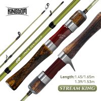 Kingdom STREAM KING Ultralight Carbon Rods MF Action Spinning Casting Fishing Rods 2 section and 3 section UL L power Travel Rod