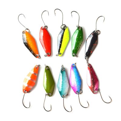 TOMA Fishing Spoons Metal Trout Lures 5pcs 2.2g 2.5g 3g 4.5g 5g Small Hard Bait Sequins Spinner Fishing Spoon with Single Hook
