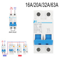 DC Circuit Breaker PV 16-63A พลังงานแสงอาทิตย์400V DC 2เสา MCB Solar Charge Controller ช่างไฟฟ้า Air Switch Home DZ47s Circuit Breaker