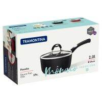 TRAMONTINA หม้ออลูมิเนียม รุ่น Monaco Aluminum Sauce Pan with Internal Non-stick Coating 18cm.+Lid