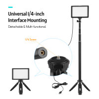 Andoer USB LED Video Light Kit Photography Lighting 3200K-5600K 14-level Dimmable with 148cm58in Adjustable Height Tripod Stand