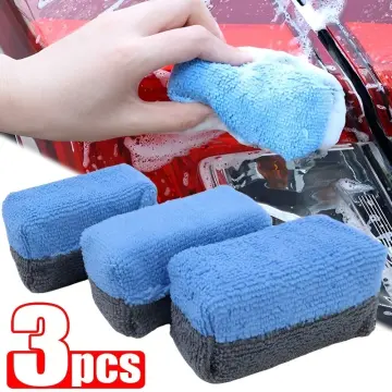 2Pcs Large Cross Cut Durable Soft Foam Grid Sponge Rinseless