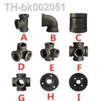 ™☃✾ Antique Style Auto Color Malleable Iron Pipe Fittings Cast Iron Connectors Threaded Pipe 1/2 Inch 3/4 Inch 1 Inch