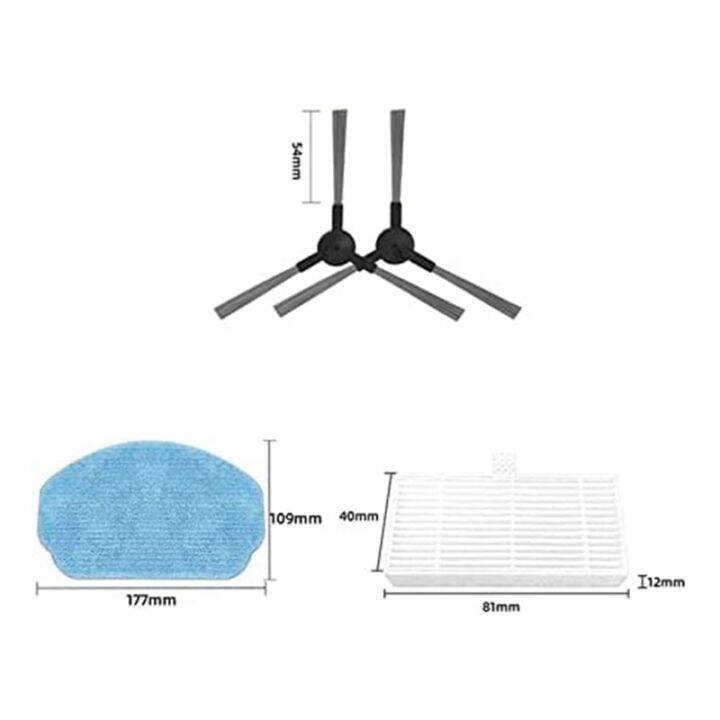 side-brush-filter-mop-cloth-compatible-for-zcwa-br150-br151-robot-vacuum-cleaner-replacement-spare-parts